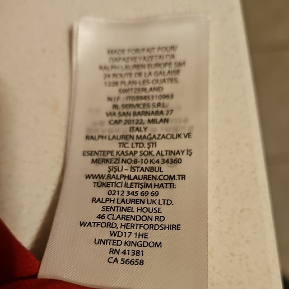 Ralph Lauren Black Label Red Midi Dress with Black Accent - Picture 11 of 11